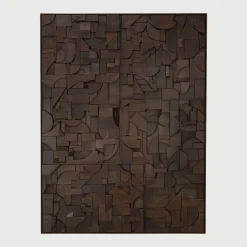 Hot Ethnicraft Wandpaneel Bricks Teakhout, 90 x 120cm