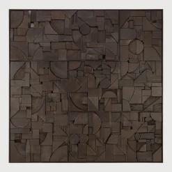 New Ethnicraft Wandpaneel Bricks Teakhout, 100 x 100cm