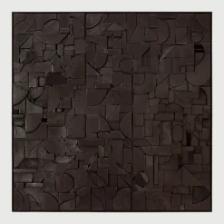 New Ethnicraft Wandpaneel Bricks Teakhout, 100 x 100cm