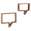 Sale Artistiq Living Wandplank Aeden Mangohout, Set van 2 stuks