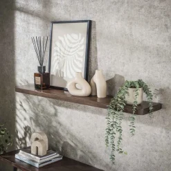 Hot LifestyleFurn Wandplank Alania Acaciahout Massief acacia bruin