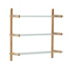 Online Kave Home Wandrek Sitra Eikenhout en glas, 98 x 110cm