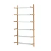 Online Kave Home Wandrek Sitra Eikenhout en glas, 202 x 110cm