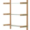 Online Kave Home Wandrek Sitra Eikenhout en glas, 98 x 90cm