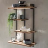 Discount Artistiq Living Wandrek Terrence Teakhout en metaal, 97 x 70cm
