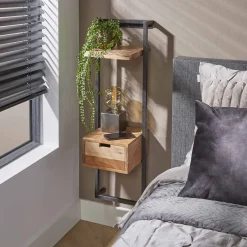 Online LifestyleFurn Wandrek/Nachtkastje Corie Massief Acacia Massief acacia naturel