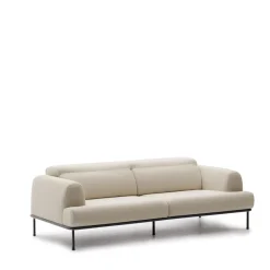 Discount Kave Home 3-zits Bank Aurum Chenille, Met verstelbare hoofdsteun