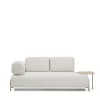 Kave Home 2-zits Bank Compo Met bijzettafel, kleur Beige