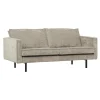 Sale WOOOD 2,5-zits Bank Rodeo Ribstof, kleur Donker Zand