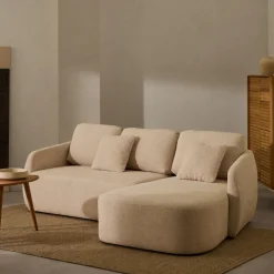 Hot Kave Home 3-zits Lounge Slaapbank Laira Chenille, kleur Beige