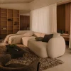 New Kave Home 4-zits Loungebank Martina Structuurstof, 377cm, kleur Ecru