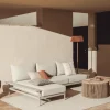 Clearance Kave Home 3-zits Loungebank Vathi 250cm, kleur Taupe