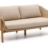 Clearance Kave Home 2-zits Tuinbank Galea Teakhout en rattan