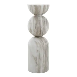 Richmond Interiors Zuil Lewis Marmer, 80cm hoog Wit
