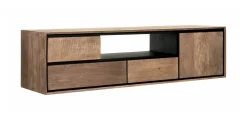 Hot DTP Home Zwevend TV-meubel Metropole Teakhout, 155cm Naturel