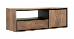 Hot DTP Home Zwevend TV-meubel Metropole Teakhout, 115cm Naturel